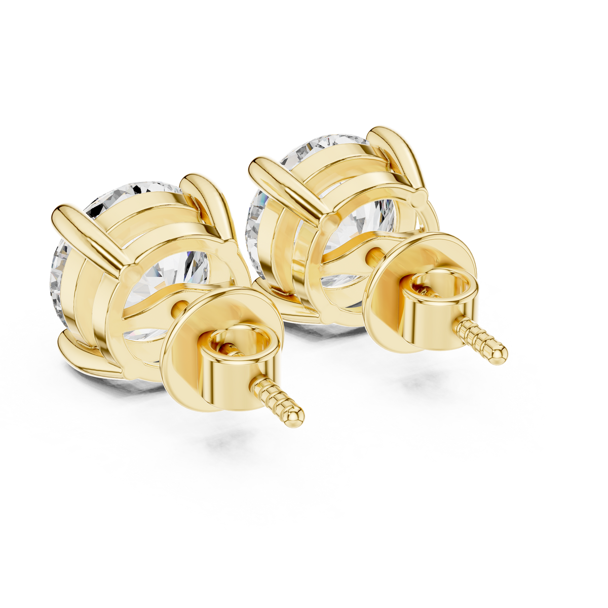 4.00ct TW Round Lab-Grown Diamond Stud Earrings