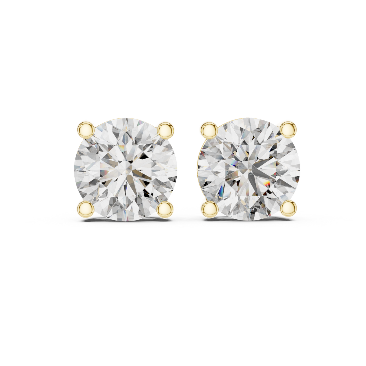 4.00ct TW Round Lab-Grown Diamond Stud Earrings