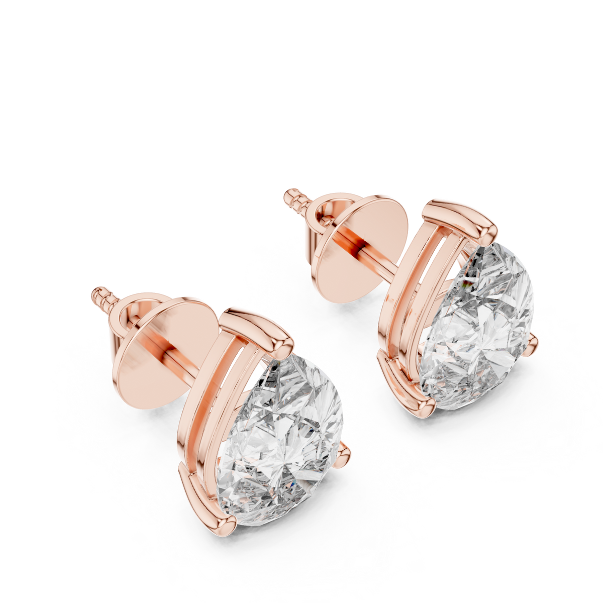 3.50ct TW Pear Lab-Grown Diamond Stud Earrings