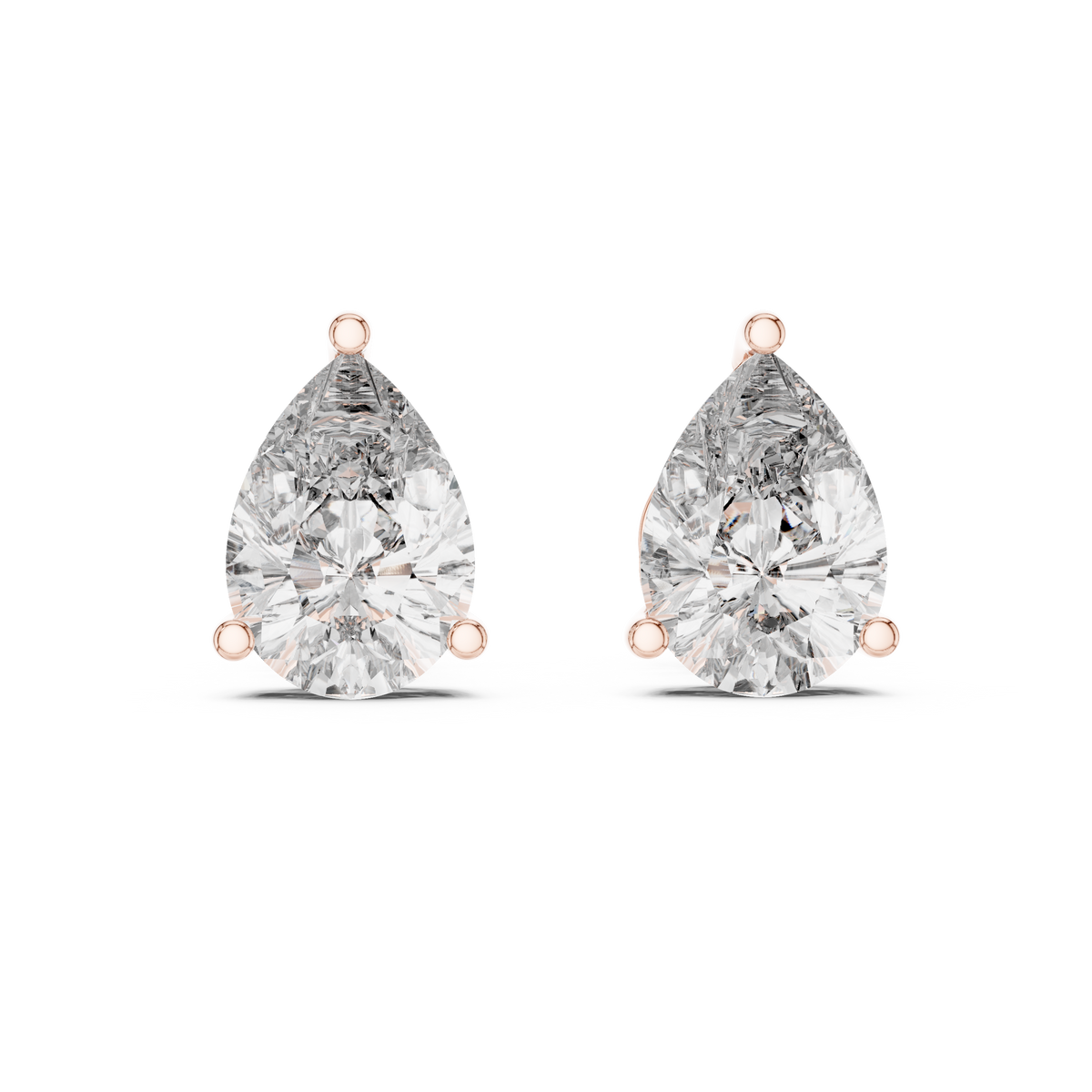 3.50ct TW Pear Lab-Grown Diamond Stud Earrings