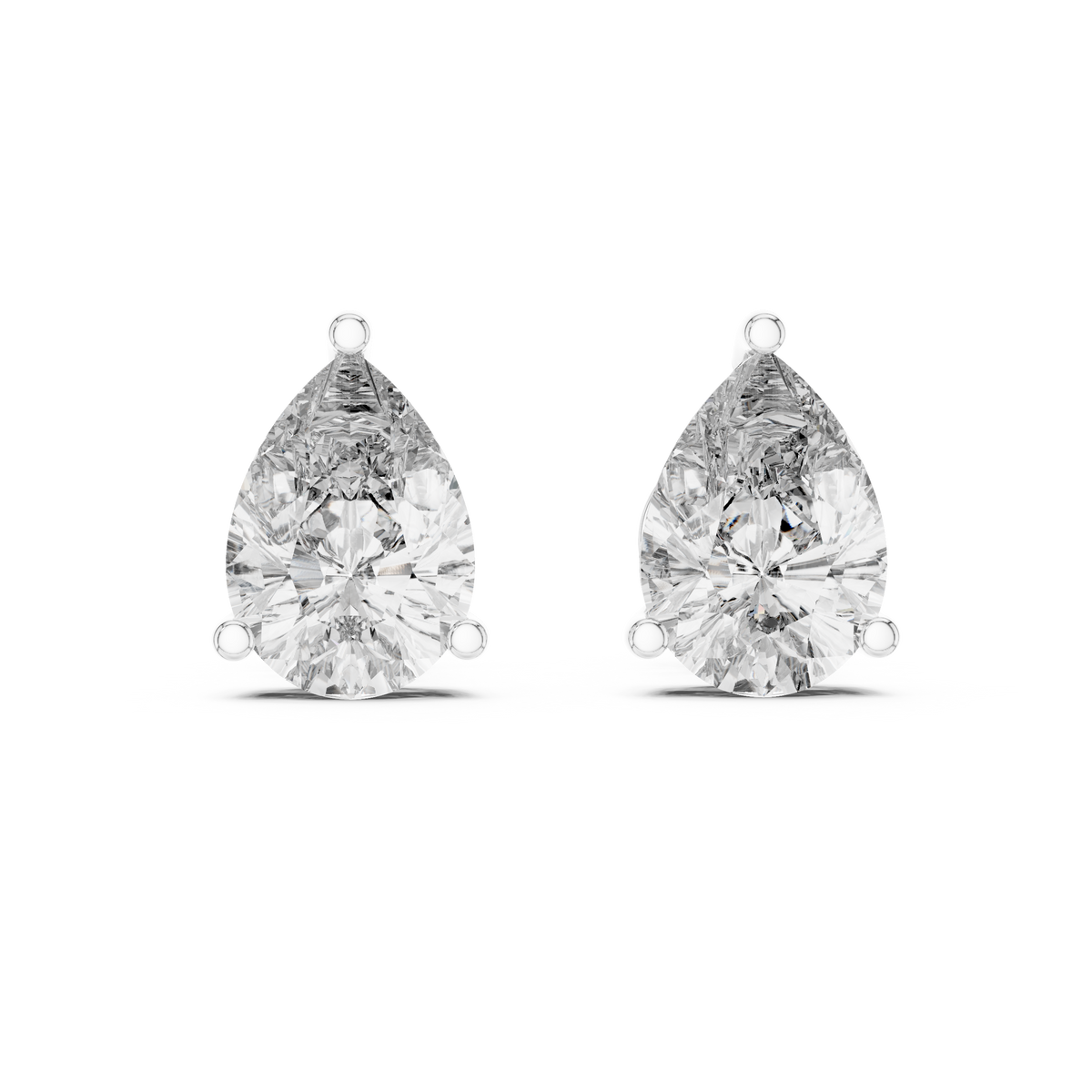 3.50ct TW Pear Lab-Grown Diamond Stud Earrings
