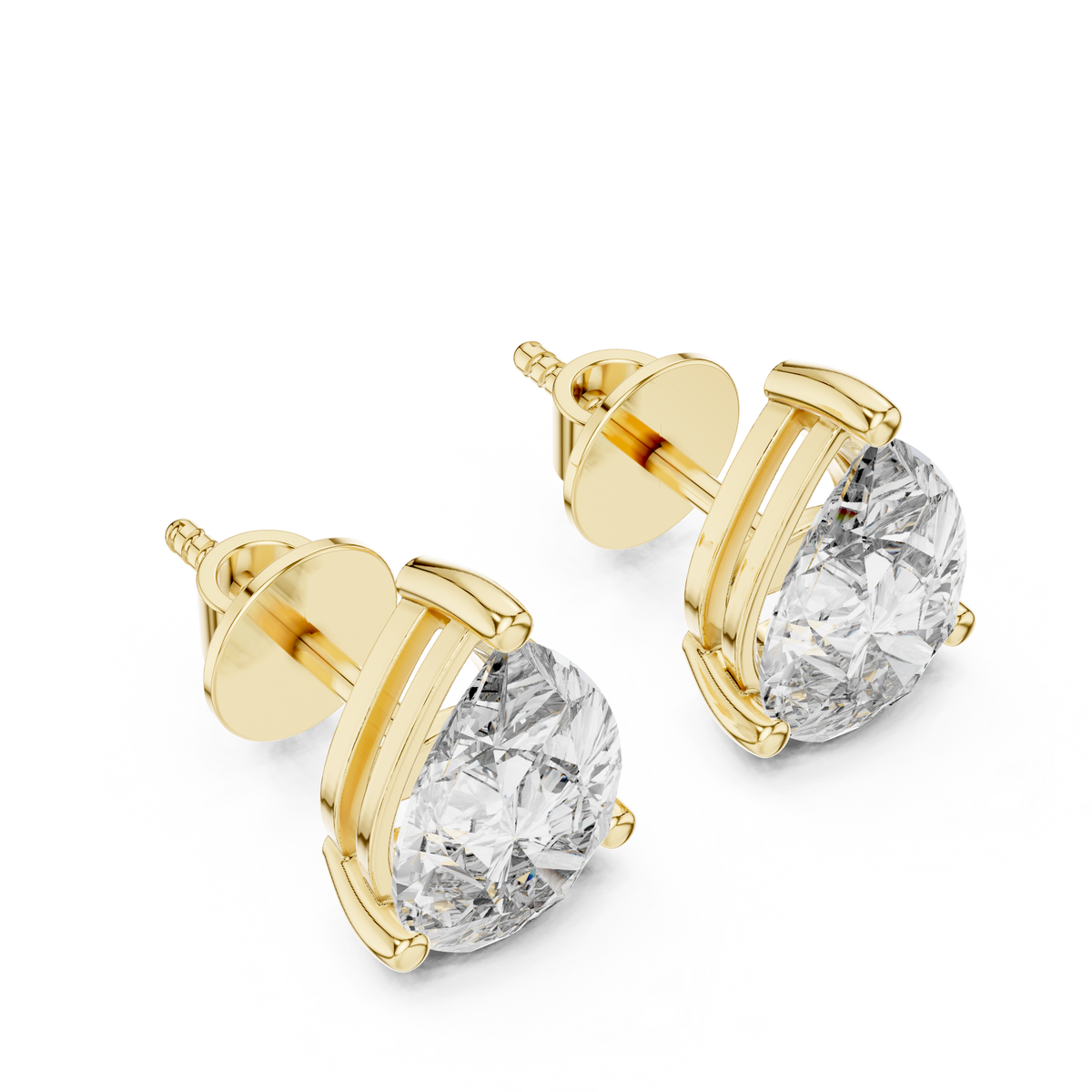 3.50ct TW Pear Lab-Grown Diamond Stud Earrings