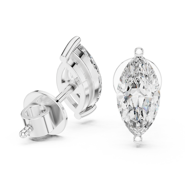 1.50ct TW Marquise Lab-Grown Diamond Stud Earrings