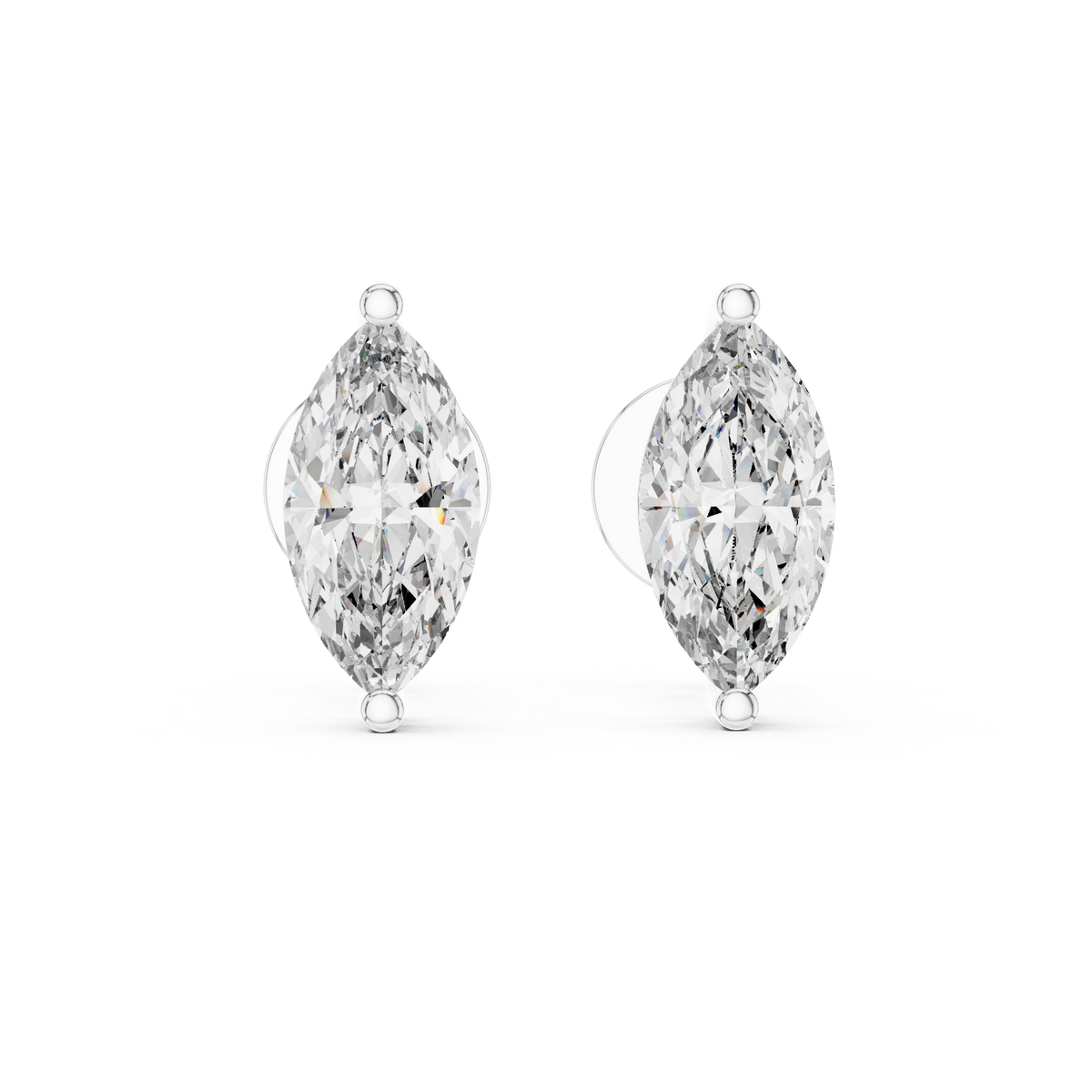 1.50ct TW Marquise Lab-Grown Diamond Stud Earrings