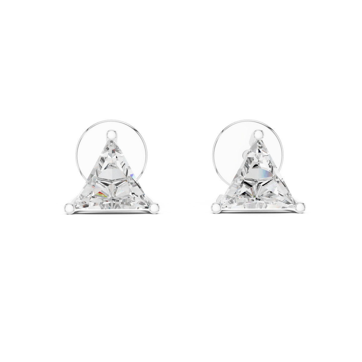 1.30ct TW Triangle Lab-Grown Diamond Stud Earrings