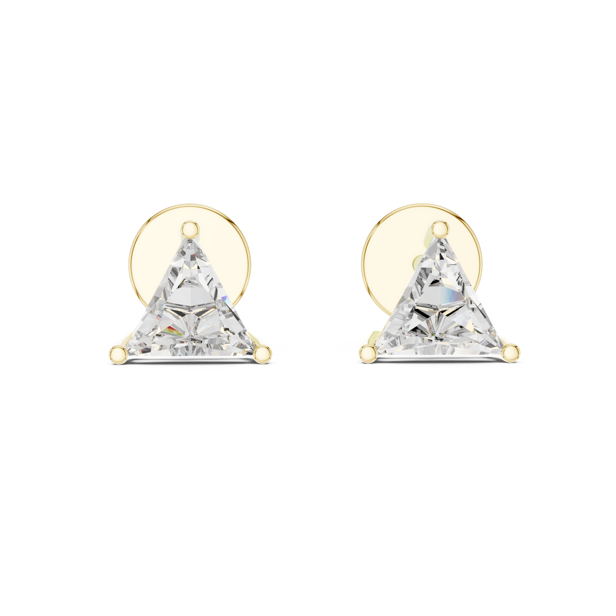1.30ct TW Triangle Lab-Grown Diamond Stud Earrings