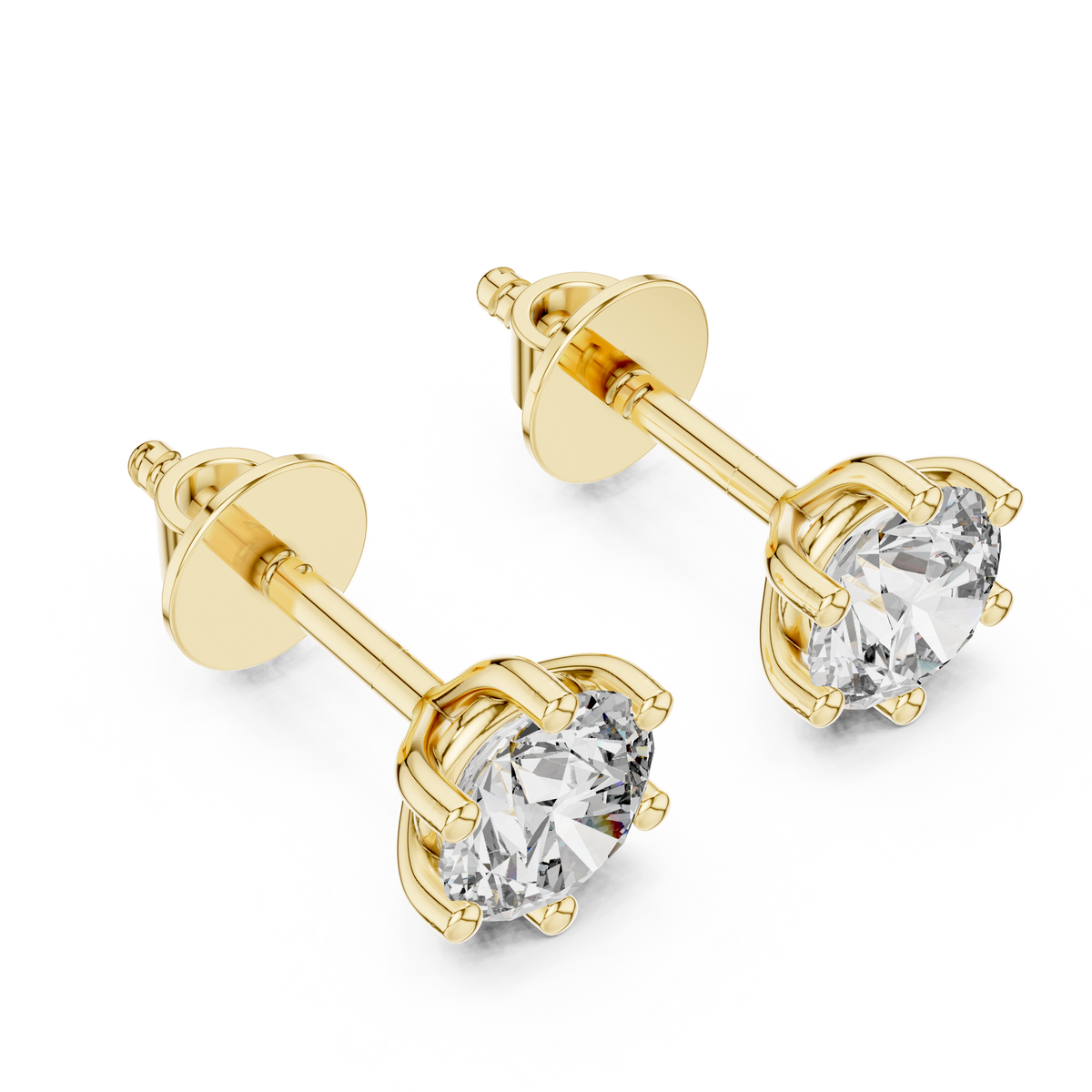1.22ct TW Round Lab-Grown Diamond Stud Earrings