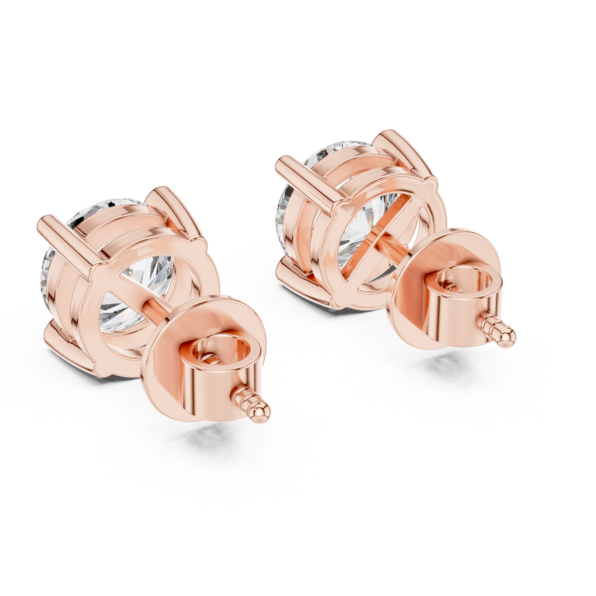 2.57ct TW Round Lab-Grown Diamond Stud Earrings