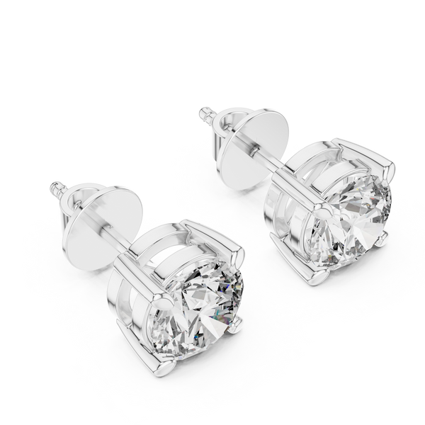 2.57ct TW Round Lab-Grown Diamond Stud Earrings