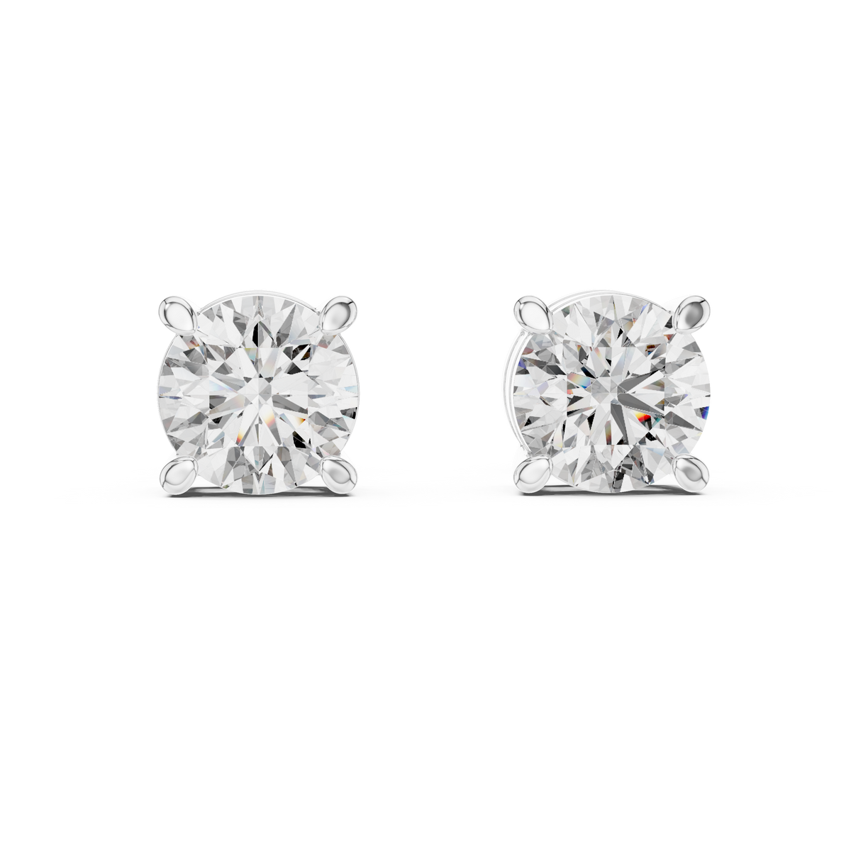 2.57ct TW Round Lab-Grown Diamond Stud Earrings
