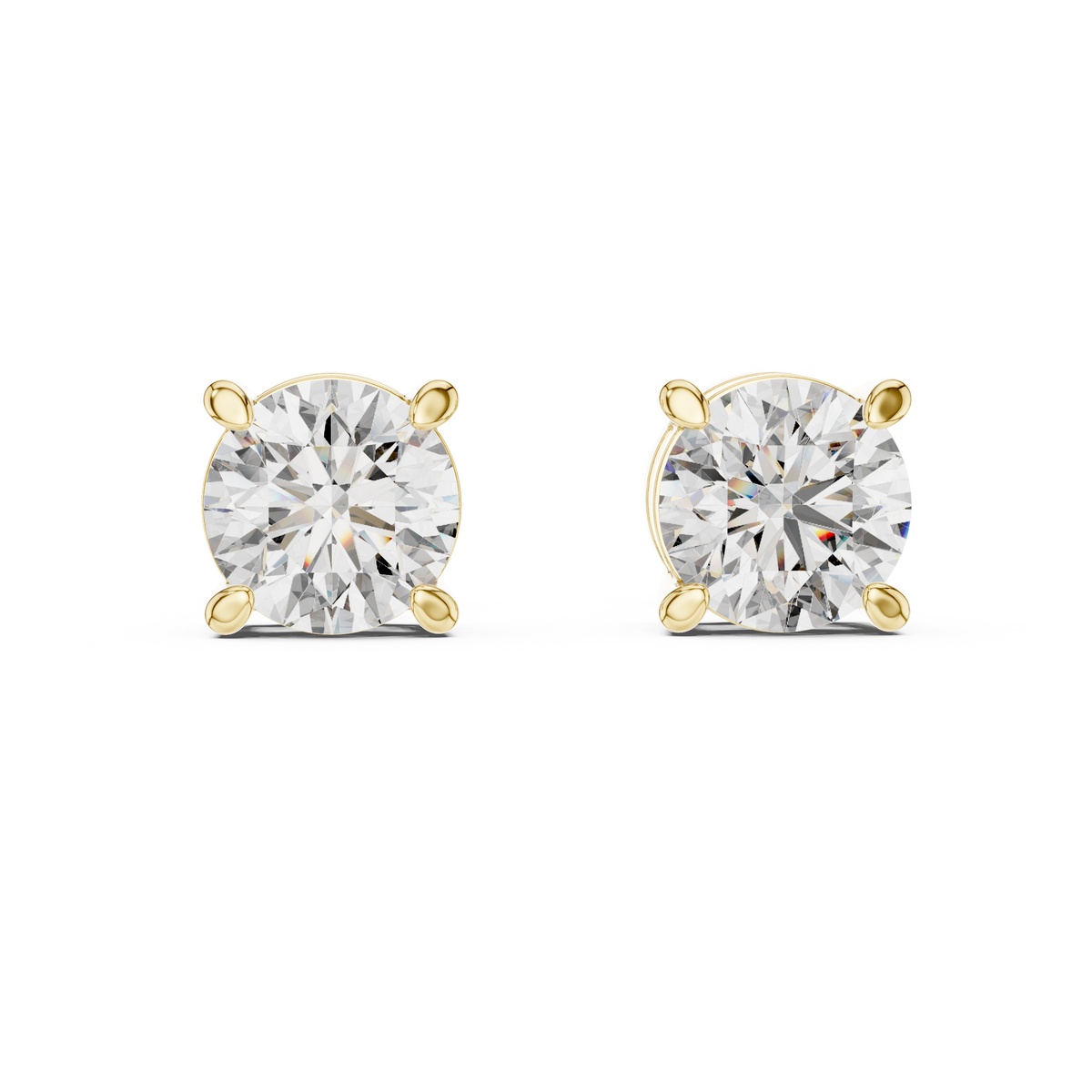 2.57ct TW Round Lab-Grown Diamond Stud Earrings