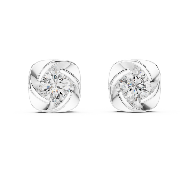 1.80ct TW Round Lab-Grown Diamond Swirl Earrings