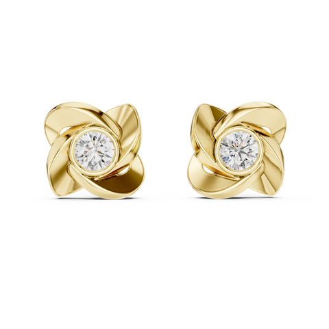 1.80ct TW Round Lab-Grown Diamond Flower Earrings