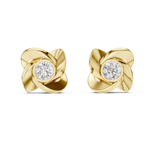 1.80ct TW Round Lab-Grown Diamond Flower Earrings