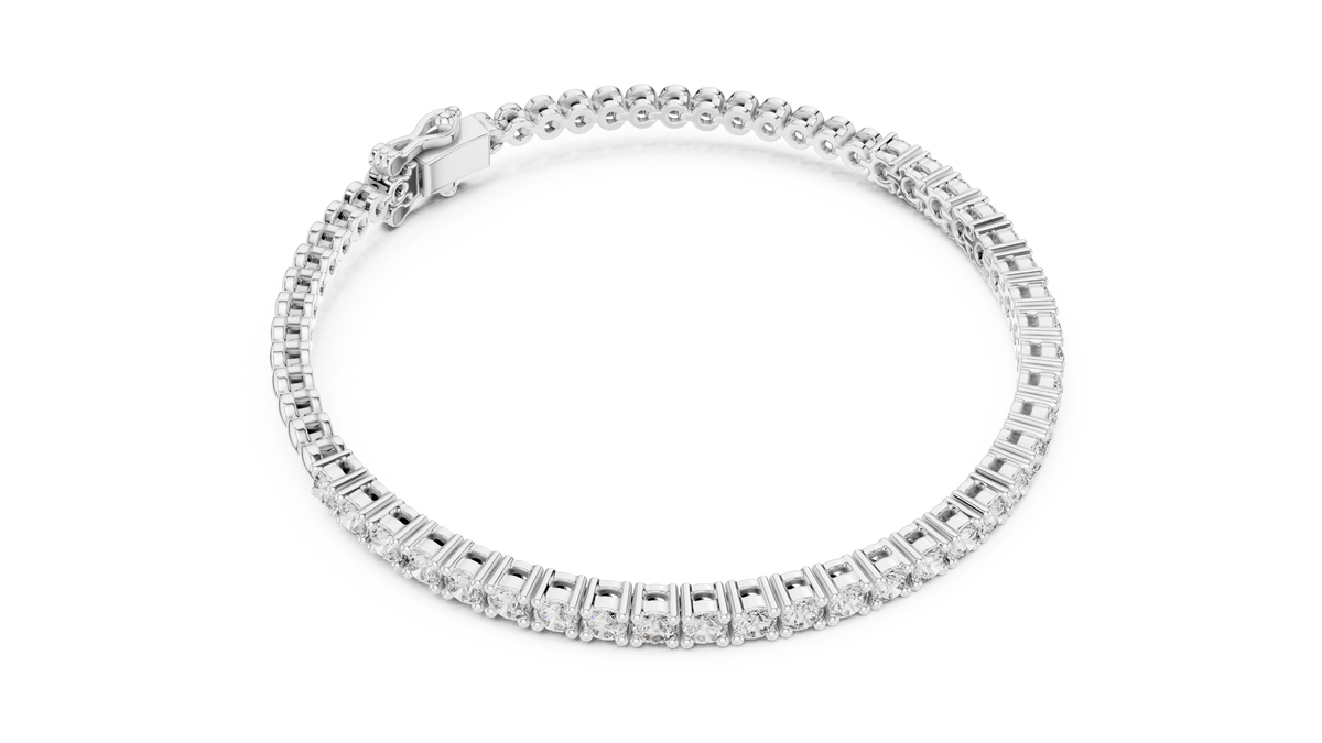 1.70ct TW Round Lab-Grown Diamond Half Tennis Bracelet