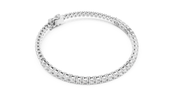 1.70ct TW Round Lab-Grown Diamond Half Tennis Bracelet