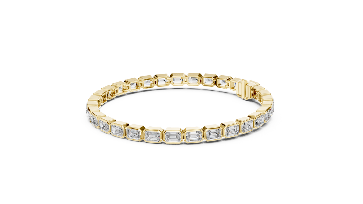 9.30ct TW Emerald Cut Lab-Grown Diamond Tennis Bracelet