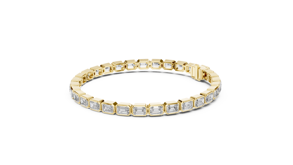 9.30ct TW Emerald Cut Lab-Grown Diamond Tennis Bracelet