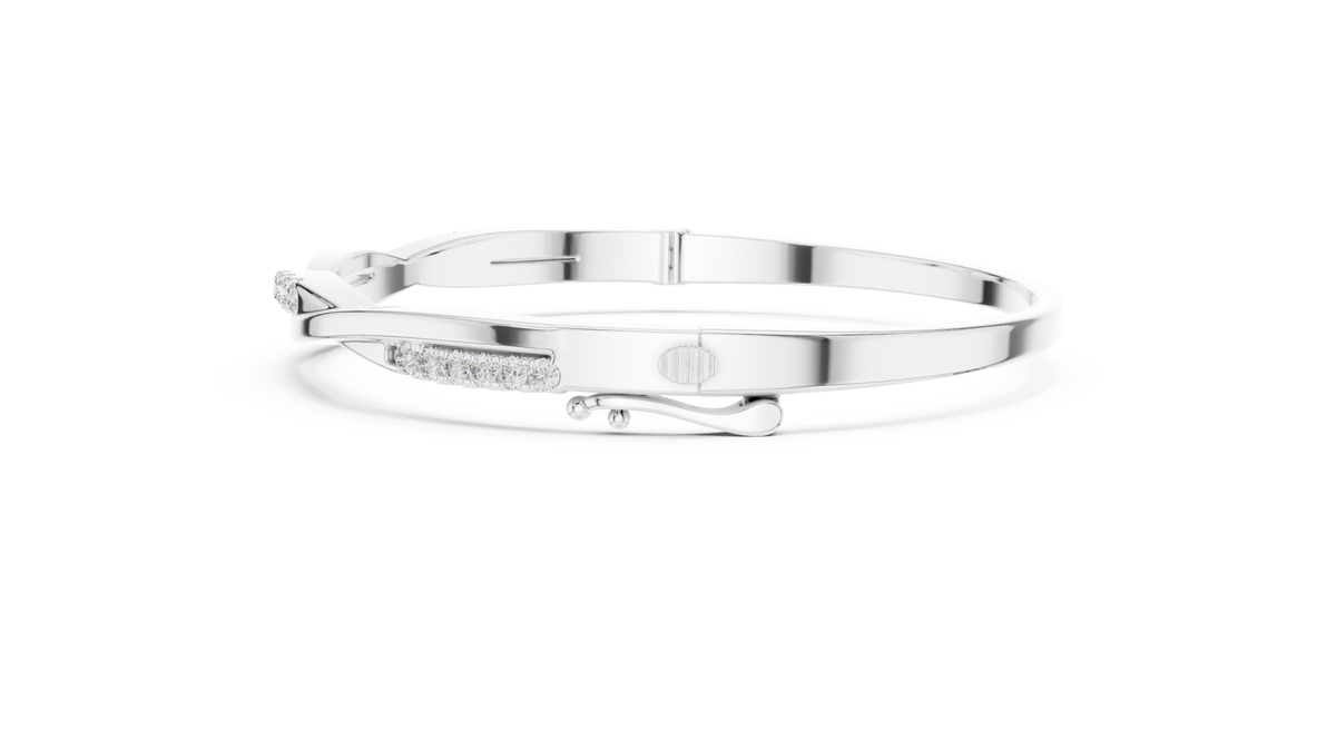 0.70ct TW Round Lab-Grown Diamond Twist Bangle