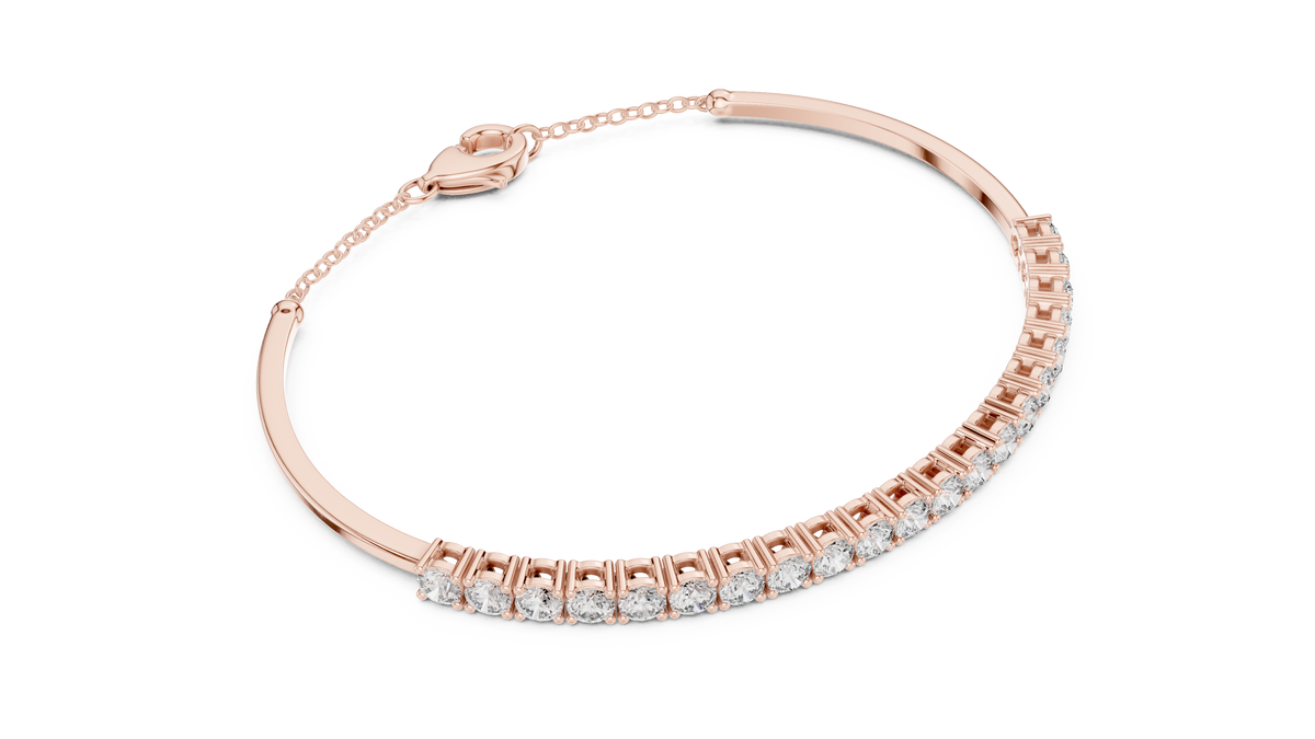 2.31ct TW Round Lab-Grown Diamond Cuff Bangle