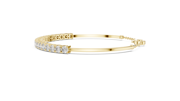 2.31ct TW Round Lab-Grown Diamond Cuff Bangle