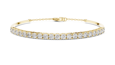 2.31ct TW Round Lab-Grown Diamond Cuff Bangle