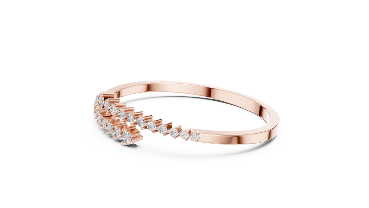 1.74ct TW Round Lab-Grown Diamond Graduated Bangle