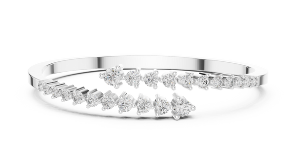1.74ct TW Round Lab-Grown Diamond Graduated Bangle
