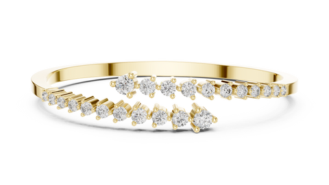 1.74ct TW Round Lab-Grown Diamond Graduated Bangle