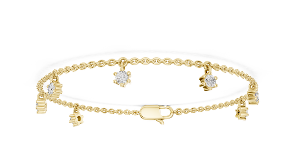 0.77ct TW Round Lab-Grown Diamond Station Bracelet