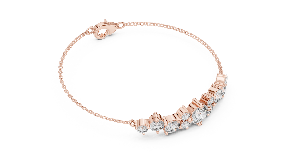 3.03ct TW Round Lab-Grown Diamond Graduated Bracelet