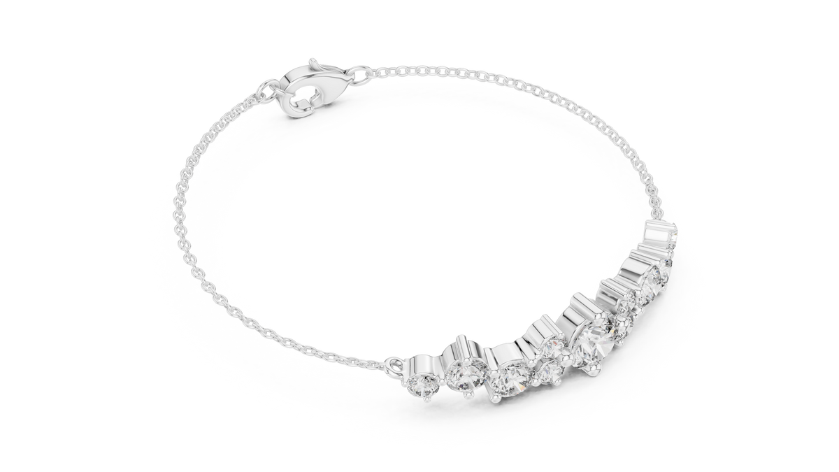 3.03ct TW Round Lab-Grown Diamond Graduated Bracelet
