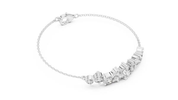 3.03ct TW Round Lab-Grown Diamond Graduated Bracelet