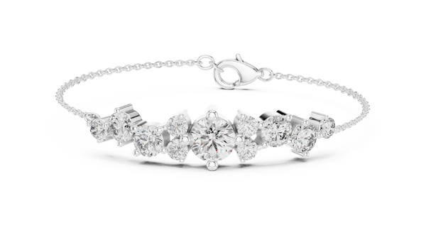 3.03ct TW Round Lab-Grown Diamond Graduated Bracelet