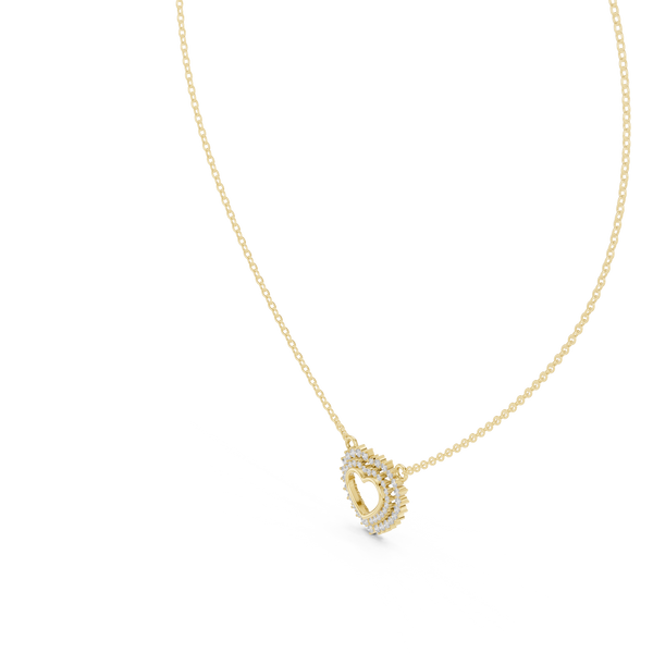 0.38ct TW Round Lab-Grown Diamond Heart Cluster Pendant Necklace