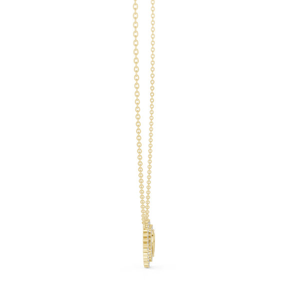 0.38ct TW Round Lab-Grown Diamond Heart Cluster Pendant Necklace