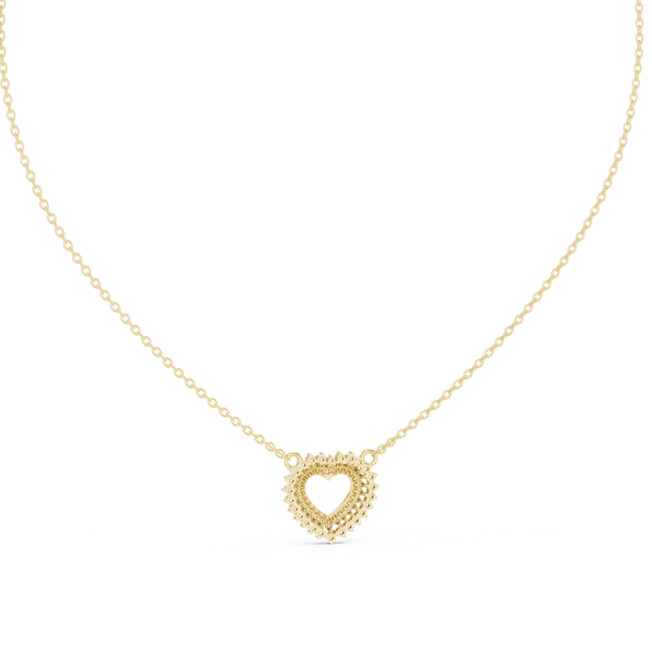 0.38ct TW Round Lab-Grown Diamond Heart Cluster Pendant Necklace