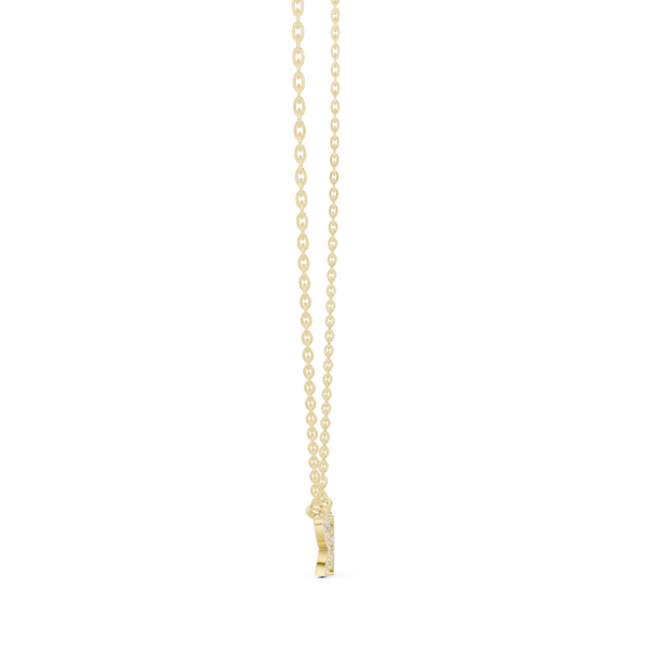 0.24ct TW Round Lab-Grown Diamond Butterfly Pendant Necklace