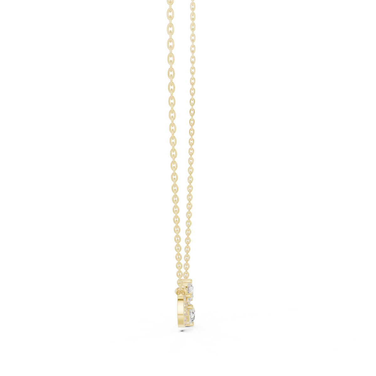 0.71ct TW Pear and Round Lab-Grown Diamond Infinity Pendant Necklace