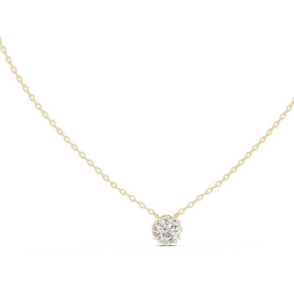 1.00ct TW Round Lab-Grown Diamond Solitaire Pendant Necklace