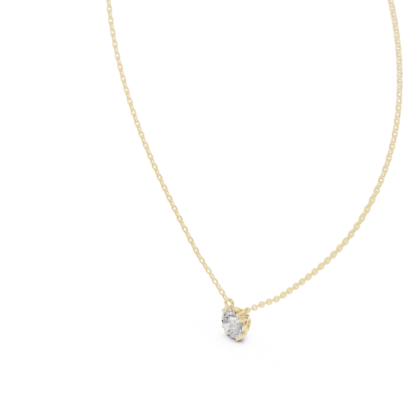 1.00ct TW Round Lab-Grown Diamond Solitaire Pendant Necklace