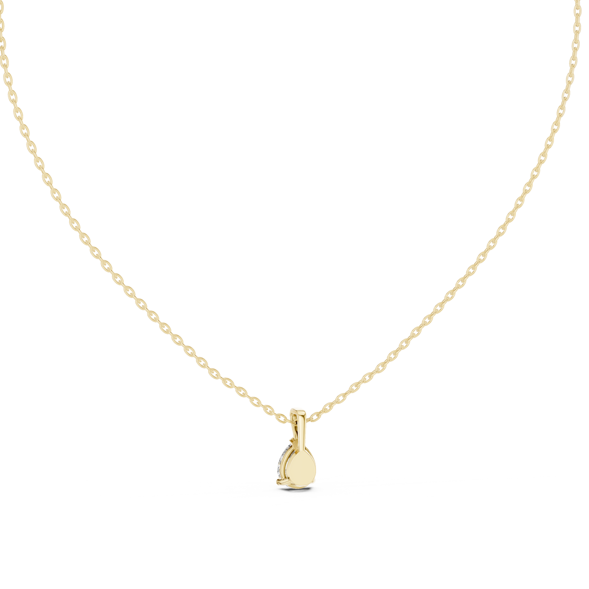 1.00ct TW Pear Lab-Grown Diamond Solitaire Pendant Necklace