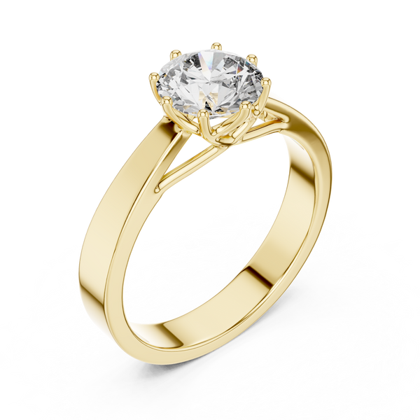 1ct TW Round Lab-Grown Diamond 8-Prong Trellis Solitaire Ring