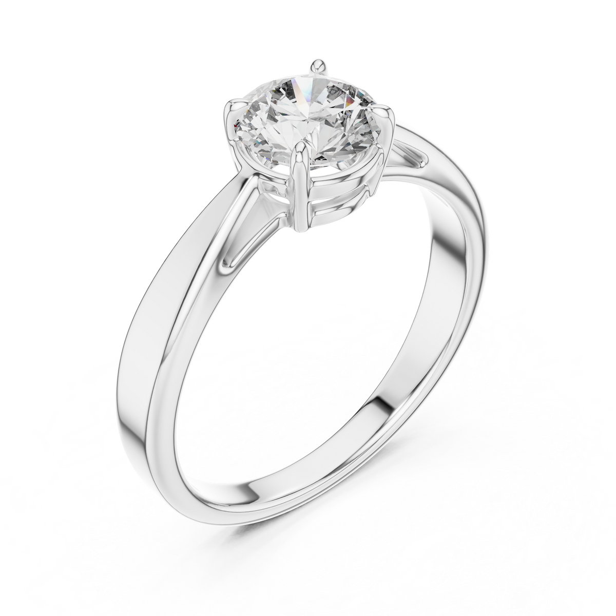 1ct TW Round Lab-Grown Diamond Solitaire Ring — The Inaaya