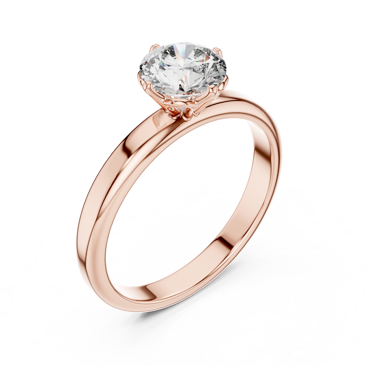 1ct TW Round Lab-Grown Diamond Solitaire Ring — The Naomi