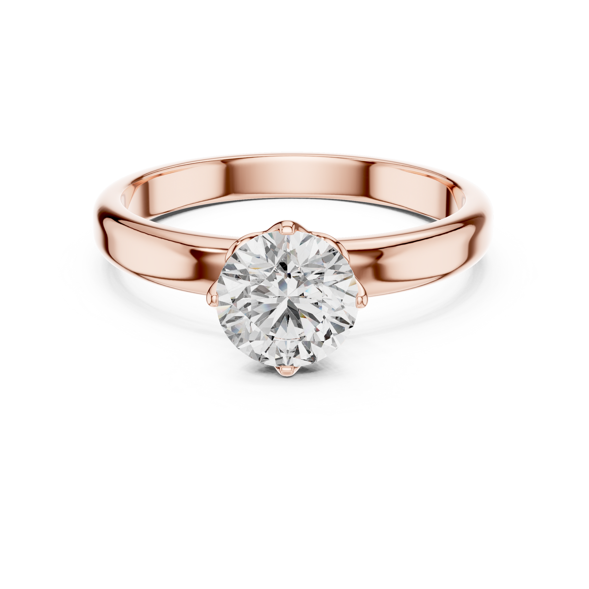 1ct TW Round Lab-Grown Diamond Solitaire Ring — The Naomi