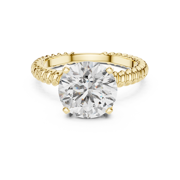 2.8ct TW Round Lab-Grown Diamond Twisted Rope Band Solitaire Ring