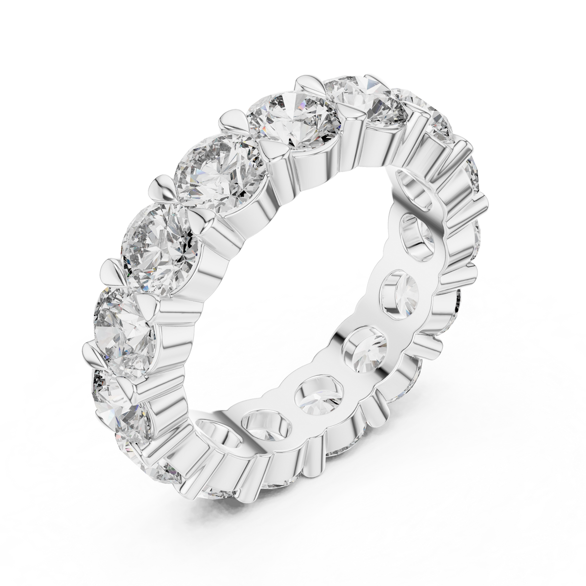 4.79ct TW Round Lab-Grown Diamond Eternity Ring