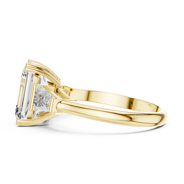 3.5ct TW Emerald Cut Lab-Grown Diamond Three Stone Ring