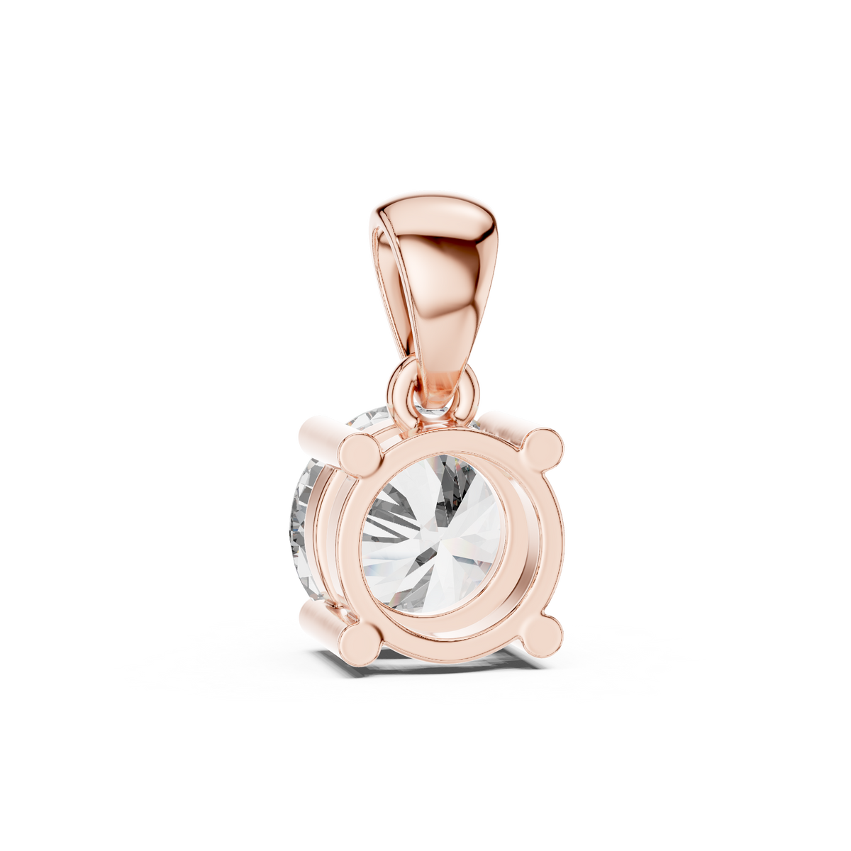 1ct TW Round Lab-Grown Diamond Solitaire Pendant Necklace